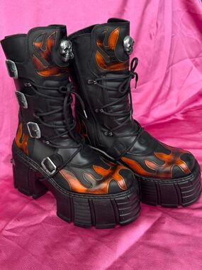 New Rock | Shoes | New Rock Animal Print Platform Sandal Boot